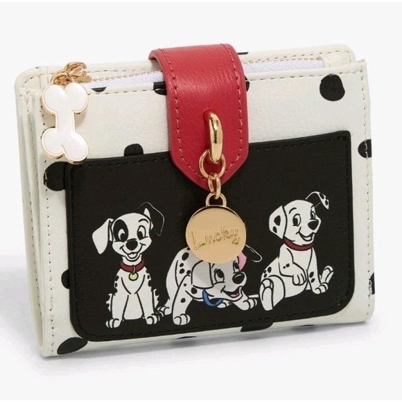 Disney Handbags - NWT Disney 101 Dalmatians Puppies Wallet Lucky Dog Tag
